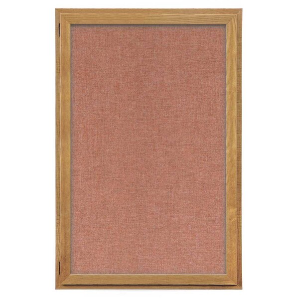Indoor Enclosed Combo Board, 72"x36", Satin Frame/Grey & Amethyst